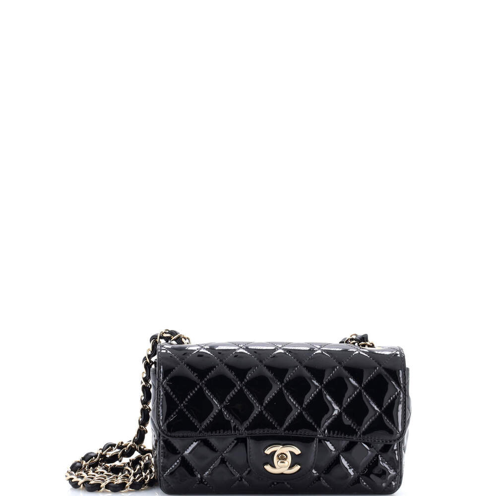 Chanel Mini Classic Single Flap Bag Quilted Patent